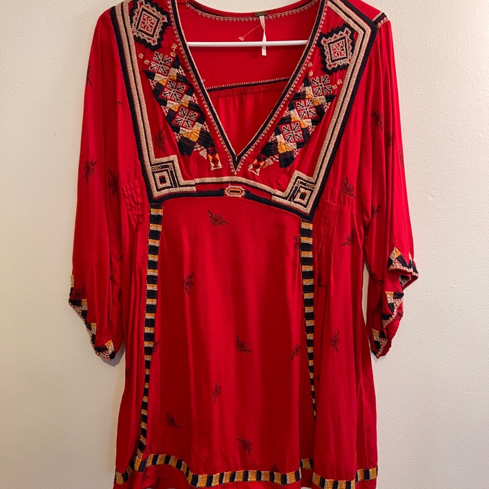 Free People Embroidered Tunic Dress